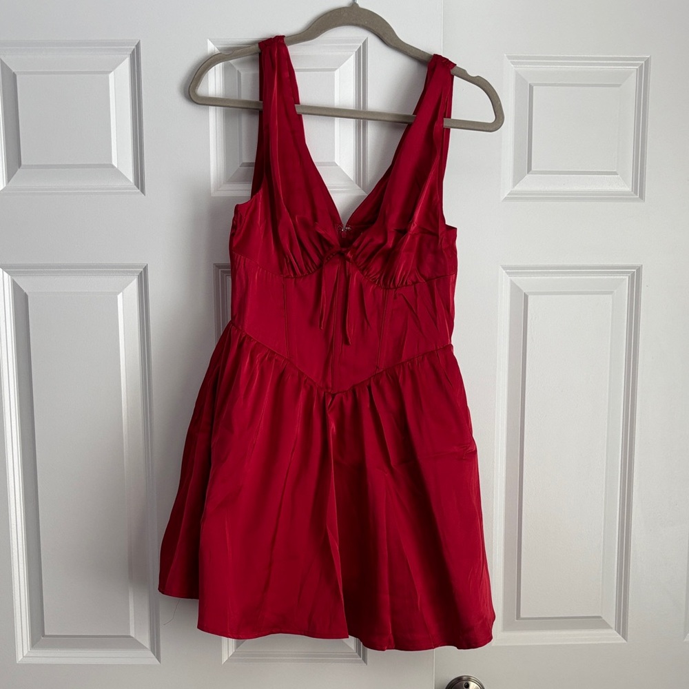 Francesca's Collections Vibrant Red Mini Dress